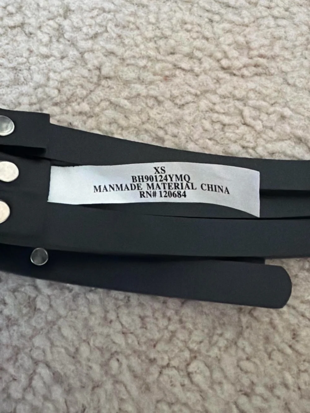 BLACK TRIPLE STRAP LEATHER BELT W/ SILVER HARDWARE